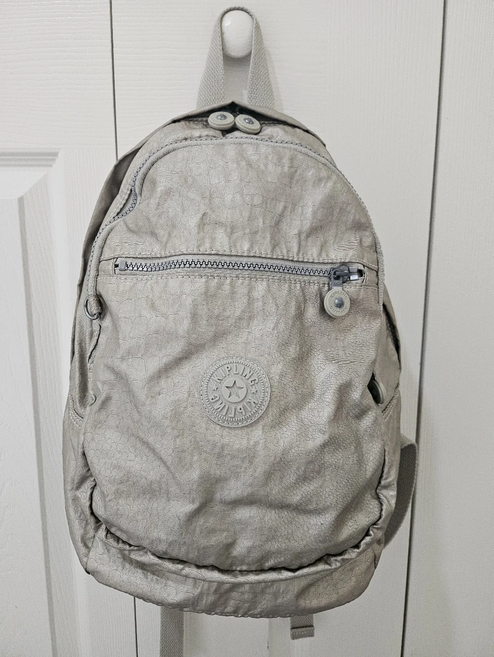 Kipling Backpack In Silver/Gray